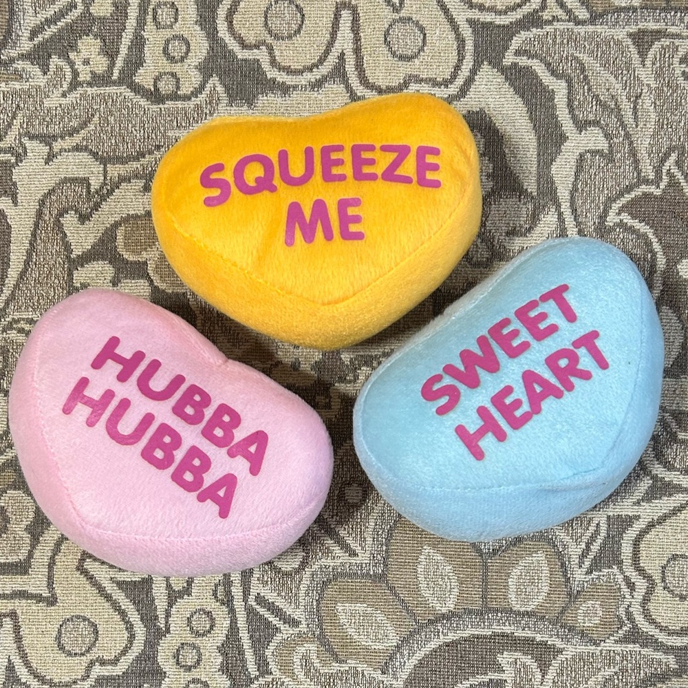 4/$20 Three Plush Candy Love Hearts
